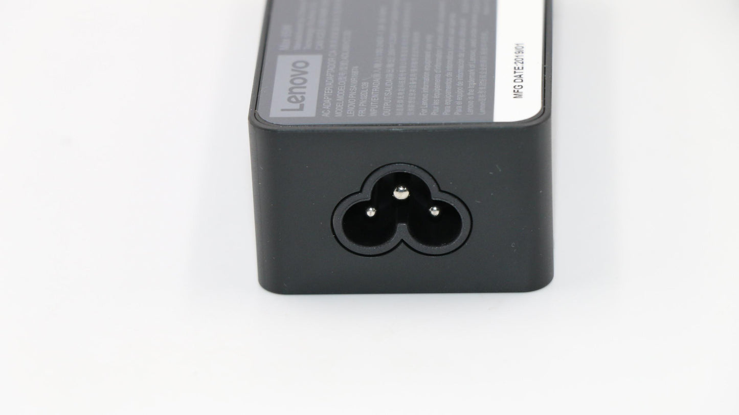 Lenovo 65W USB-C Power Adapter, 3-Prong, Black - 02DL128
