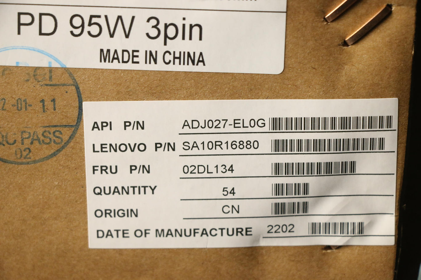 Lenovo 95W Type-C AC Adapter, 3-Prong, Black - 02DL134