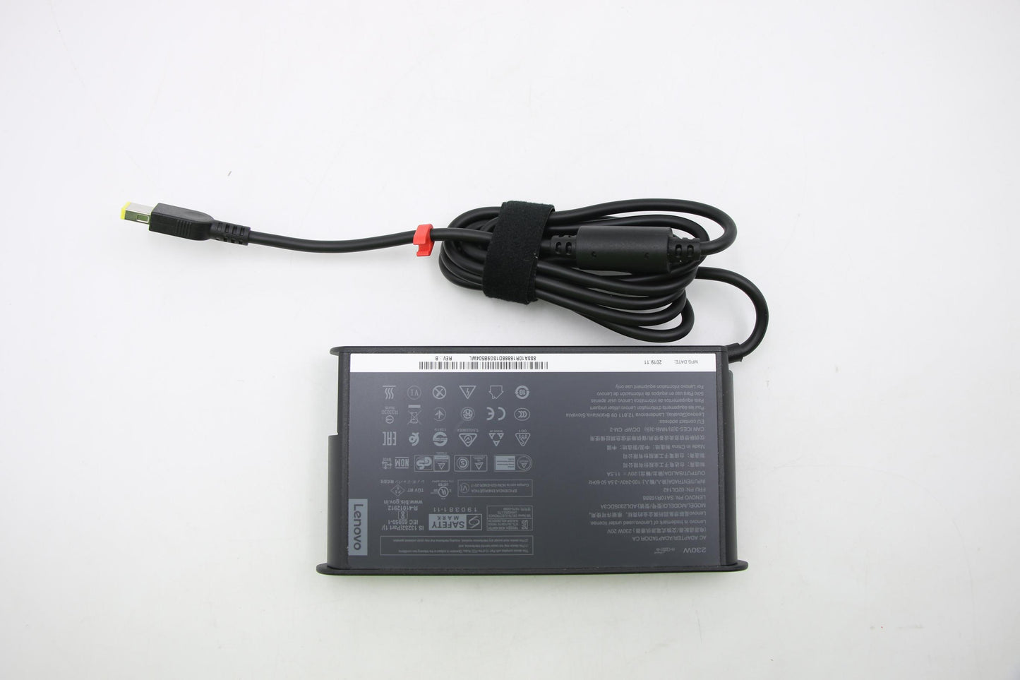 Lenovo 230W AC Adapter, Rectangle Connector, 3-Prong, Black - 02DL142