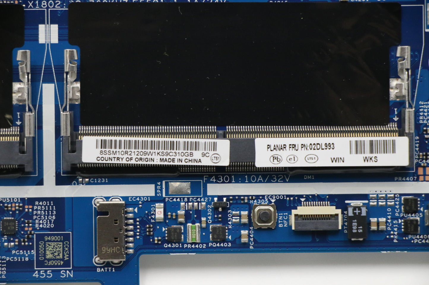 Lenovo Motherboard with Core i5-8365U, vPro, YdT, Windows Compatible - 02DL993