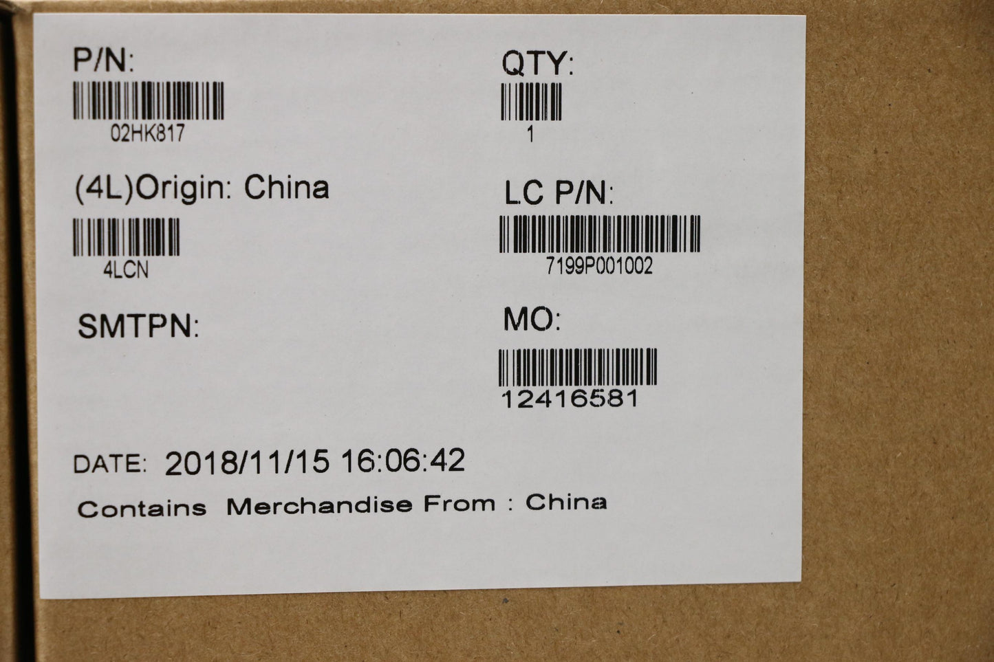 Lenovo Plastic FHD LCD Cover with Camera - 02HK817