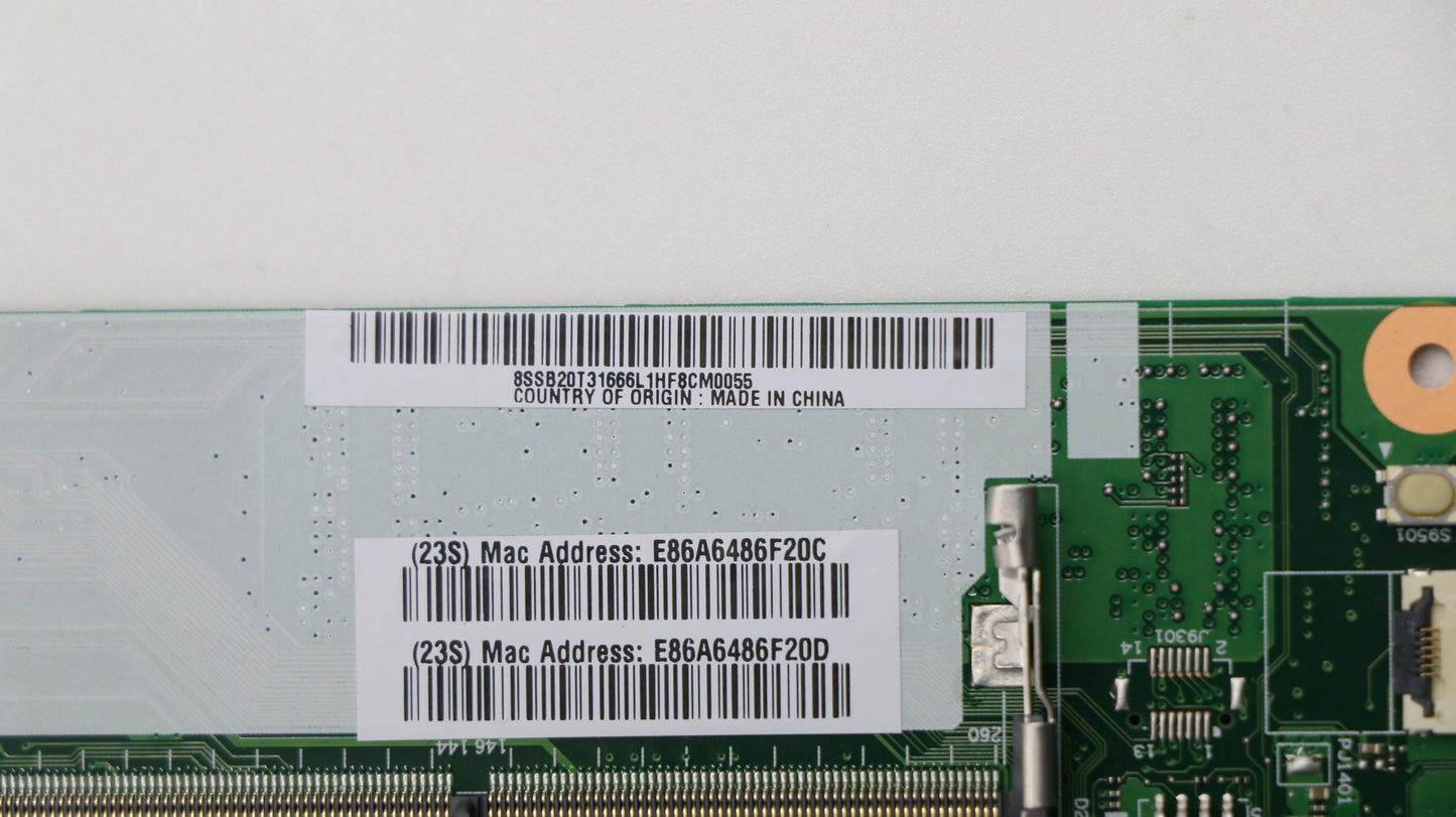 Lenovo System Board, 8GB, TPM2, SWG - 02HK926