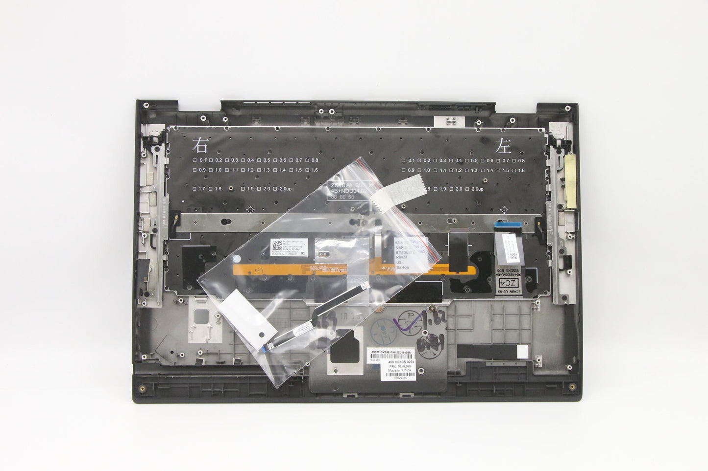 Lenovo - C-Cover with Keyboard, USA English Layout, Black, Backlit - 02HL897