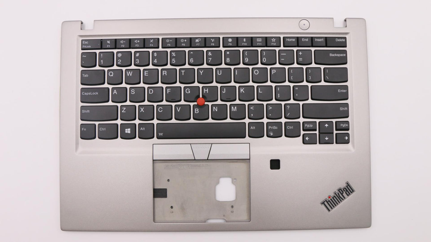 Lenovo C-Cover with Keyboard, USA English, Silver, Backlit, Fingerprint - 02HM388