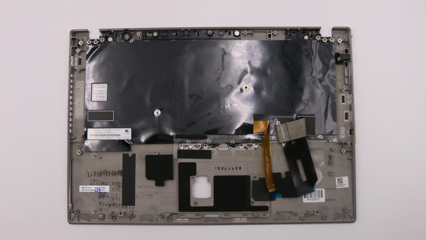 Lenovo C-Cover with Keyboard, USA English, Silver, Backlit, Fingerprint - 02HM388