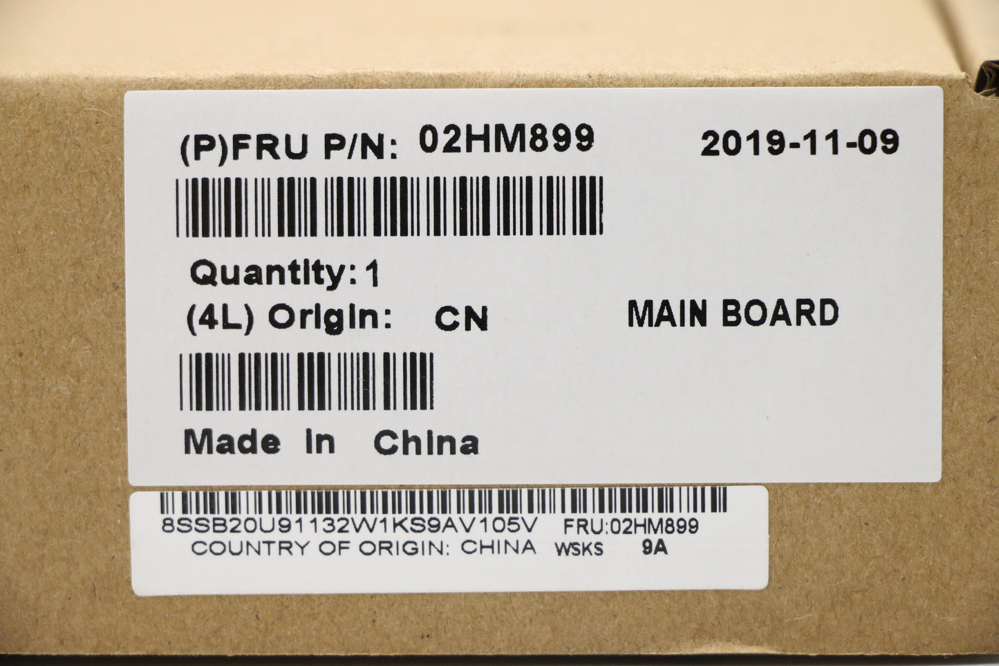 Lenovo Motherboard BDPLANAR, i7-9750H, N19PQ1, Windows, dTPM - 02HM899