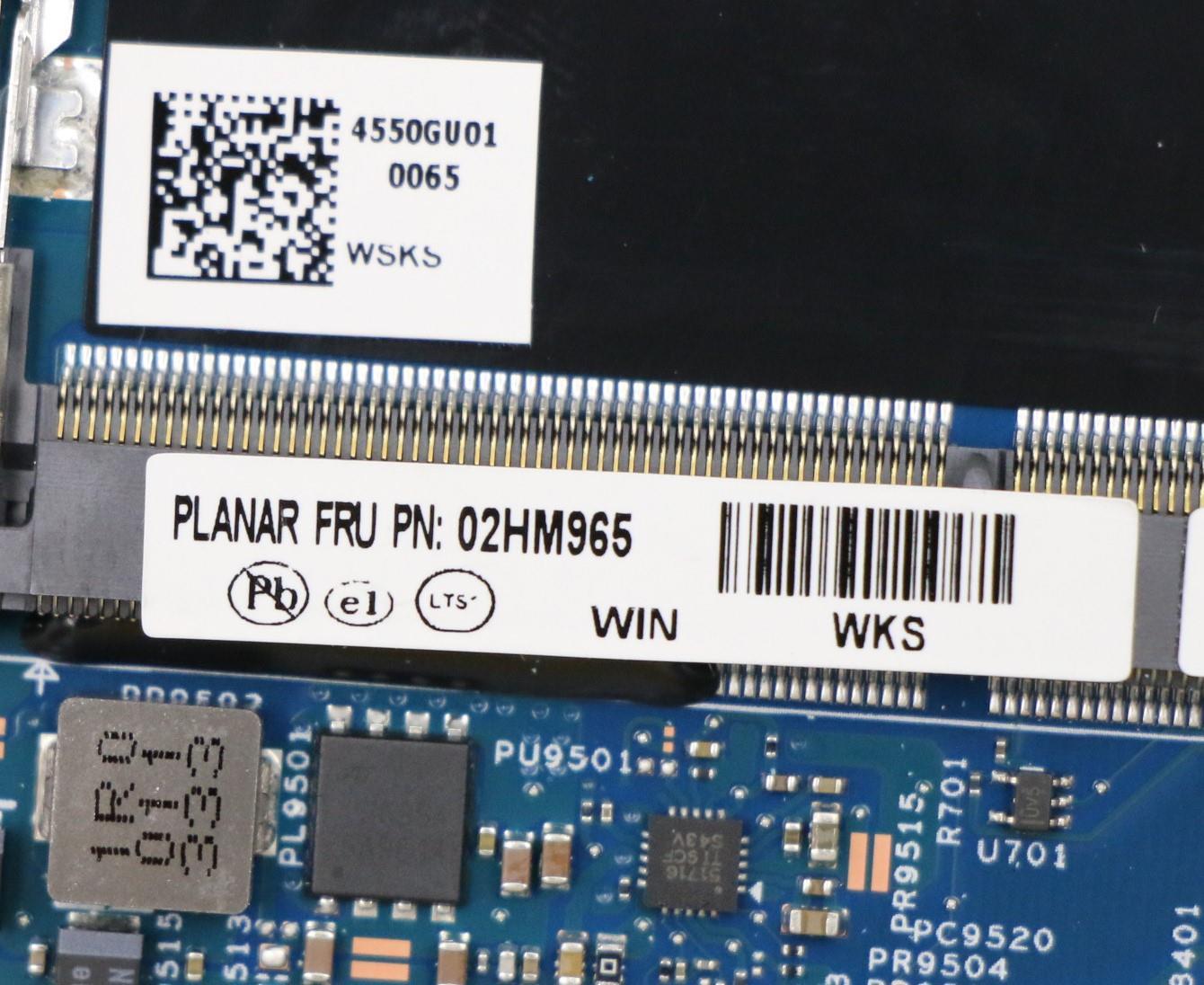 Lenovo Motherboard, i9-9880H, vPro, N18PG0, Windows, AMT, dTPM - 02HM965