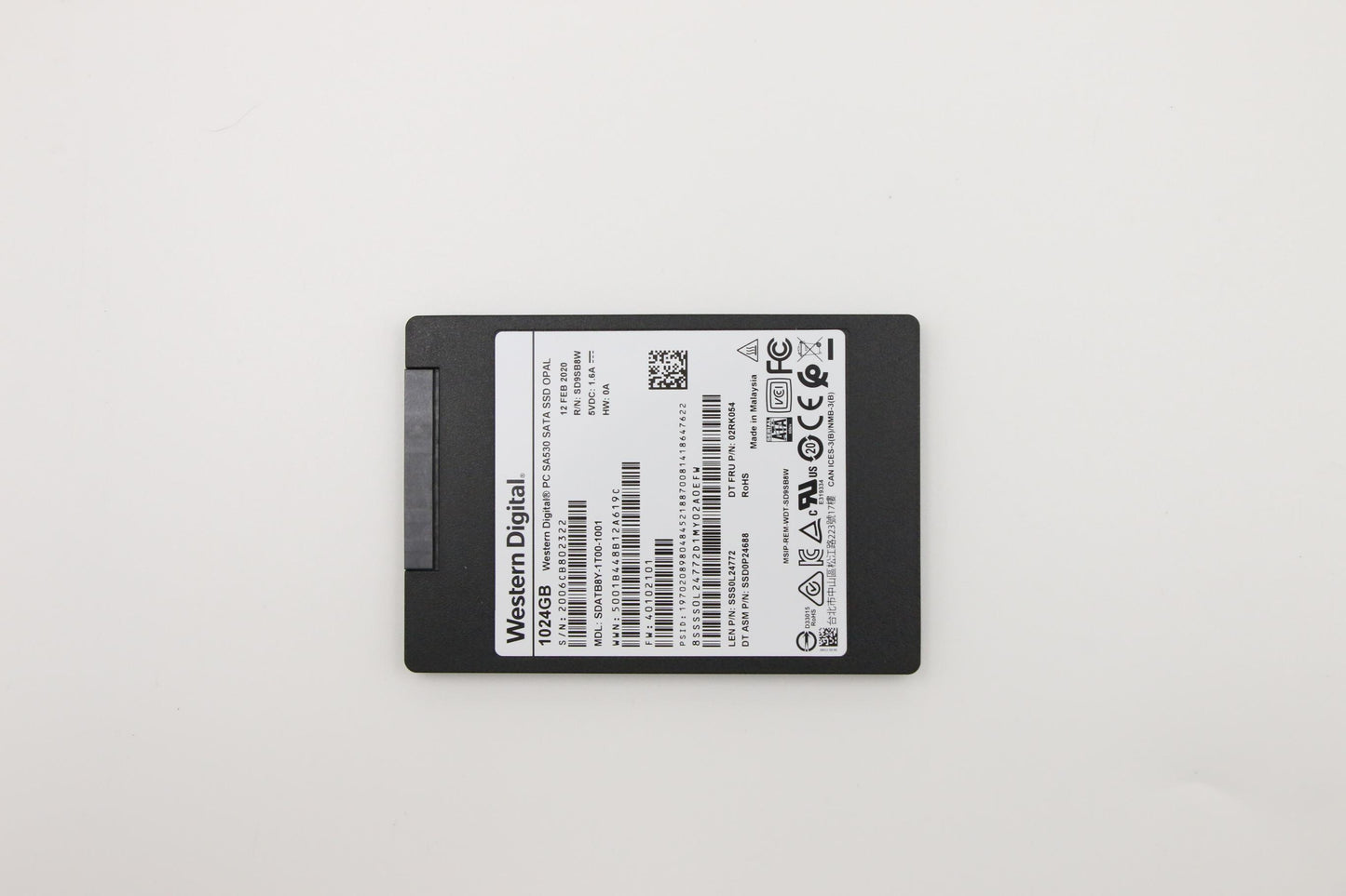 Lenovo 1TB SSD, 2.5", SATA, OPAL, WD - 02RK054