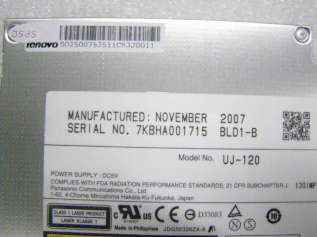 Lenovo Combo Bd Uj-120 Panasonic - 25007525