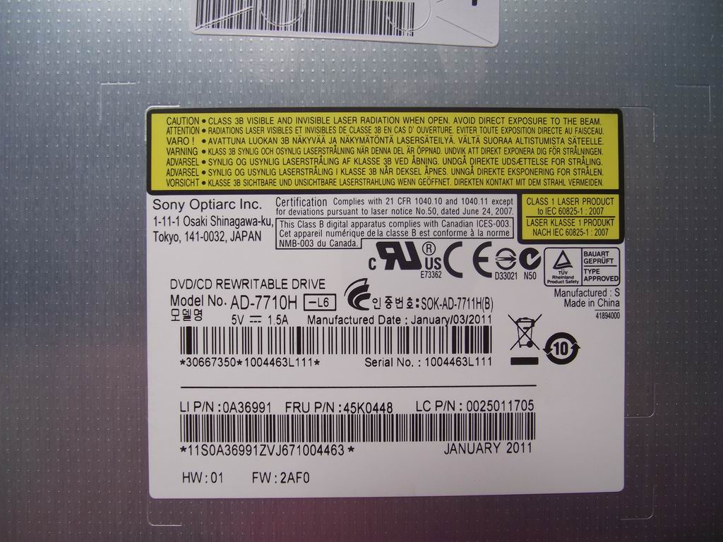 Lenovo Optiarc Rambo Ad-7710H Slim W/ - 25011705