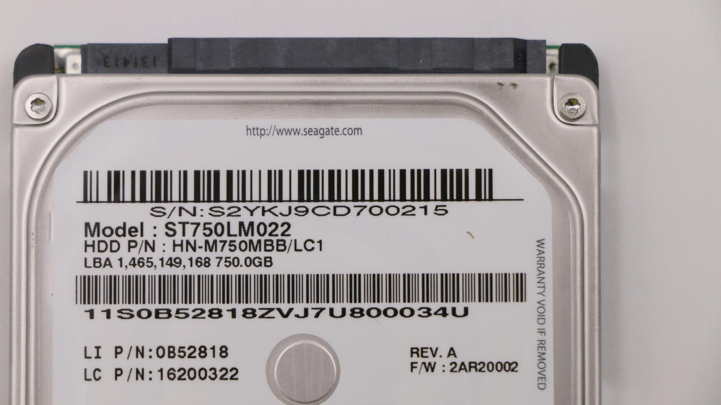 Lenovo Hdd 750Gb Seagate M8 Bp1 5400R - 16200322