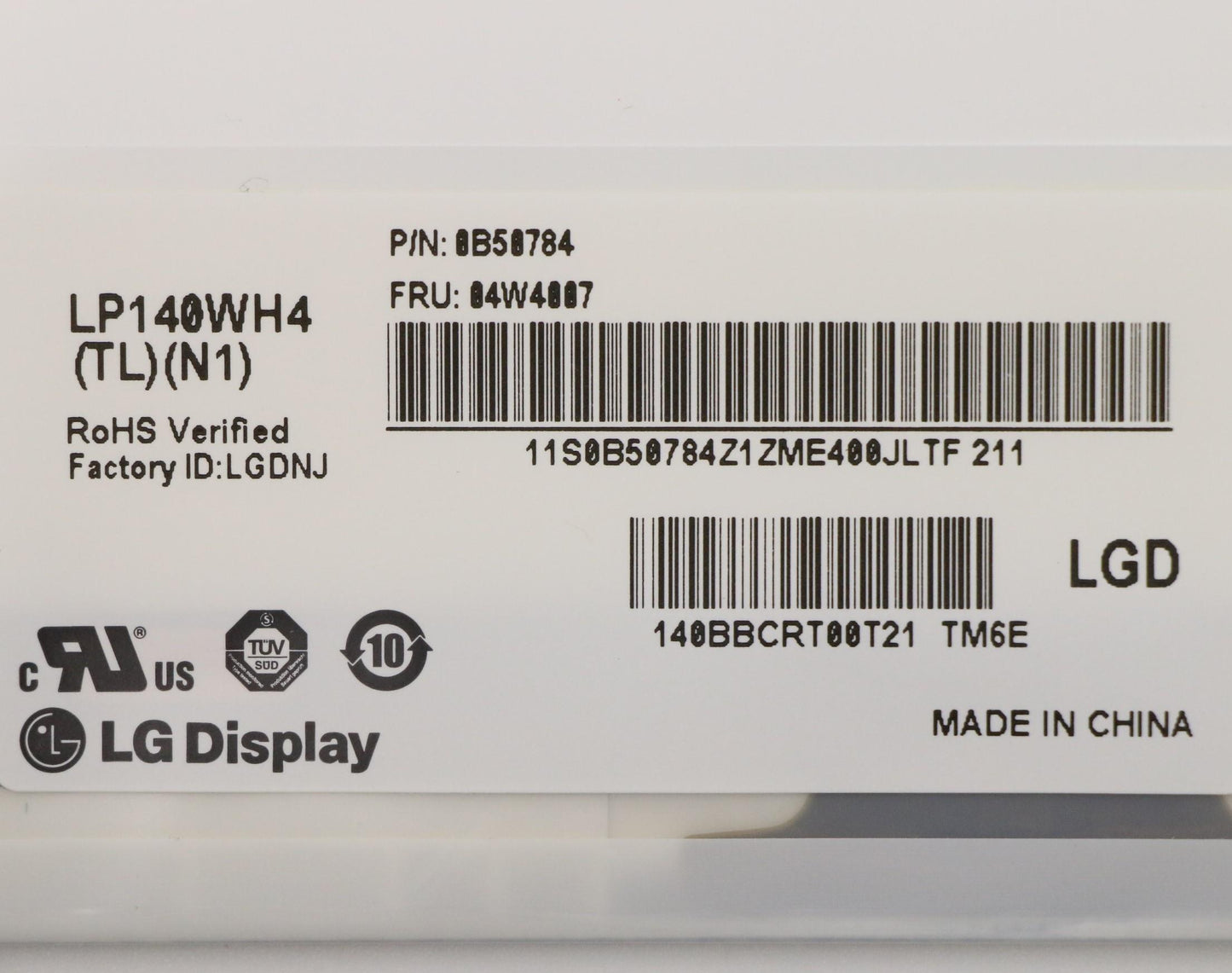 Lenovo Lcd 14Hd Lg Lp140Wh4-Tln1 - 18200156