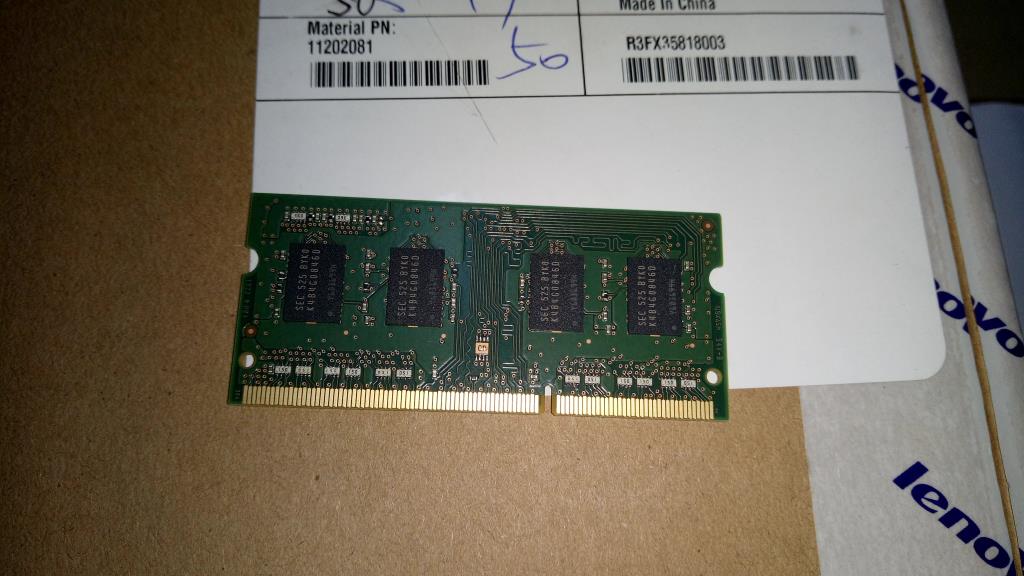 Lenovo 4GB DDR3L 1600MHz Memory Module, Samsung M471B5173DB0-YK0 - 11202081
