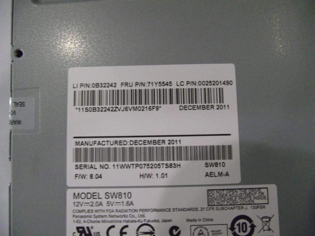 Lenovo Rambo Panasonic 16Xsw810 Sata - 25201490