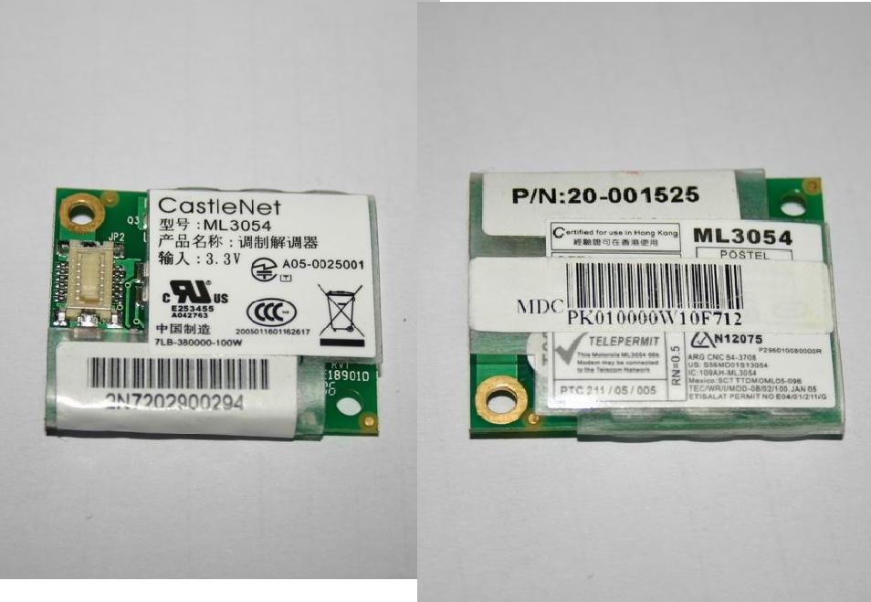 Lenovo Modem Card 56K Ml3054 - 20001525