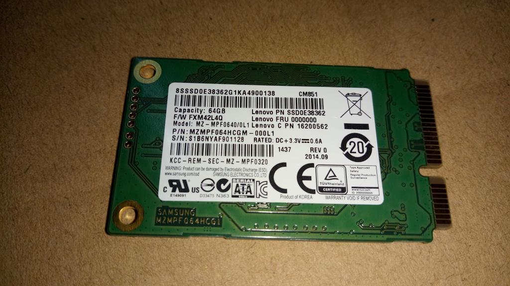 Lenovo Ssd 64Gb Samsung Mzmpf064Hcgm- - 16200562