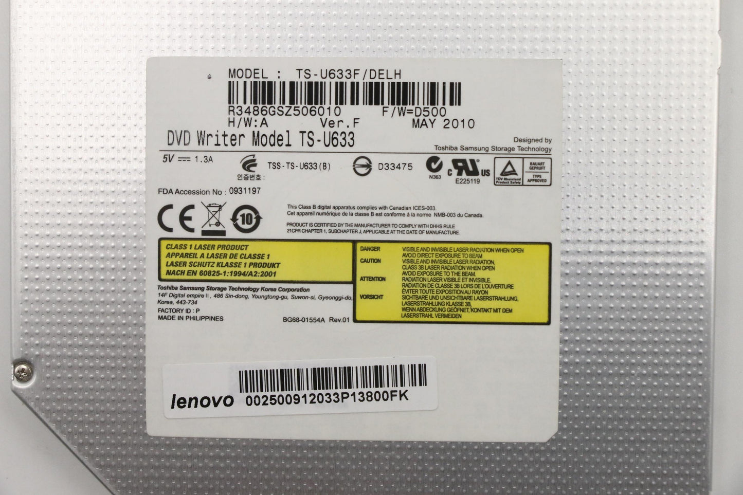 Lenovo Rambo Tsst Ts-U633A Tray In - 25009120