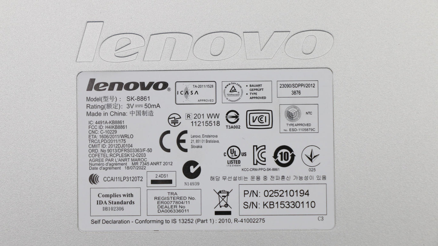 Lenovo Kb Keyboards External - 25210194