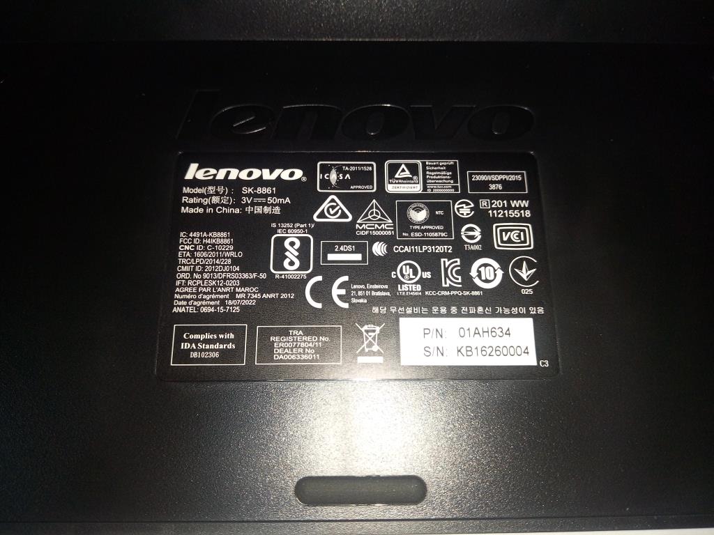 Lenovo Kb Keyboards External - 01AH634