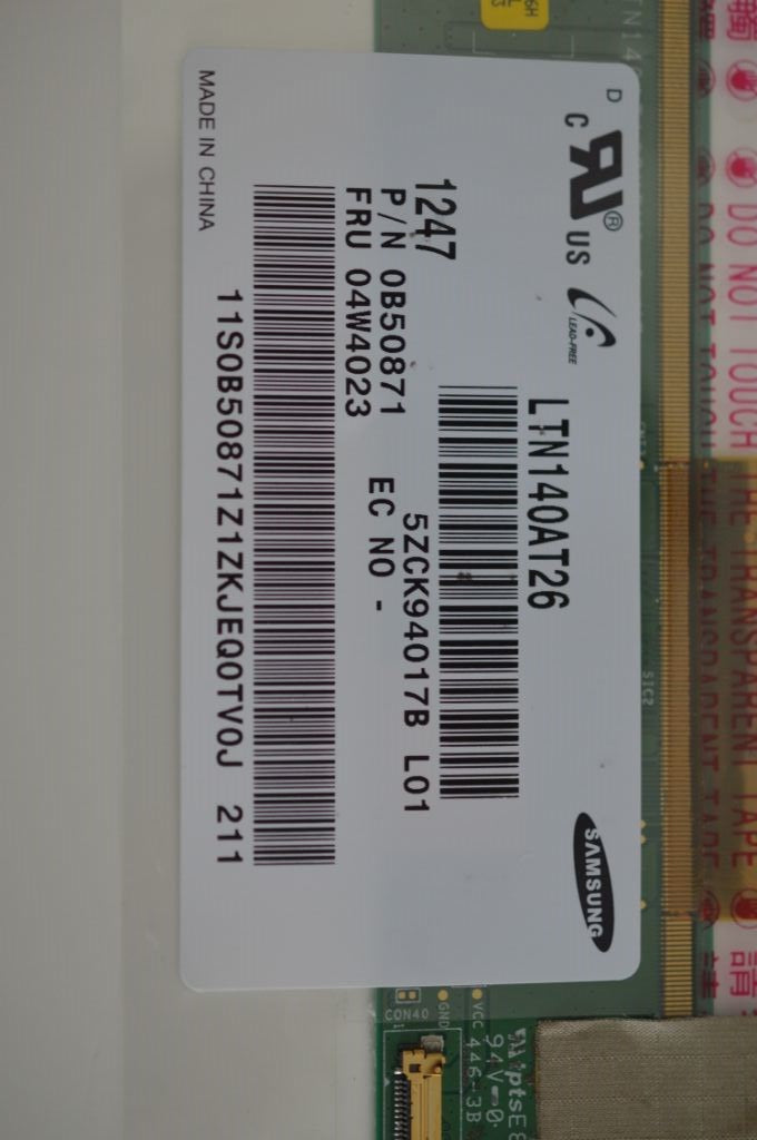 Lenovo Lcd 14Hd Sec Ltn140At26-L01 - 18200229