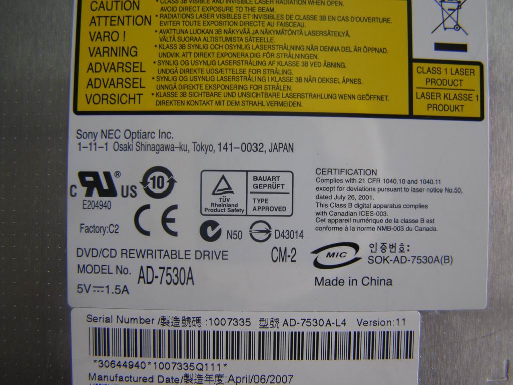 Lenovo Rambo Sony Optiar Ad7560A Tray - 25007650