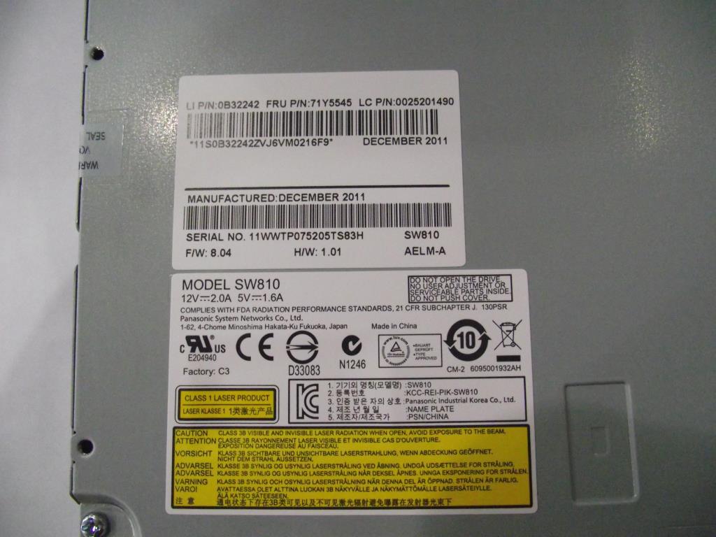 Lenovo Rambo Panasonic 16Xsw810 Sata - 25201490