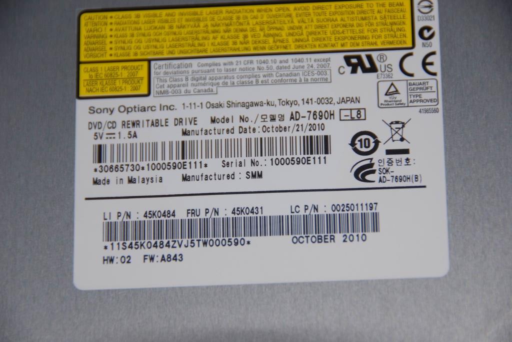 Lenovo Dvdrw Optiarc Ad-7690H Slot W/ - 25011197