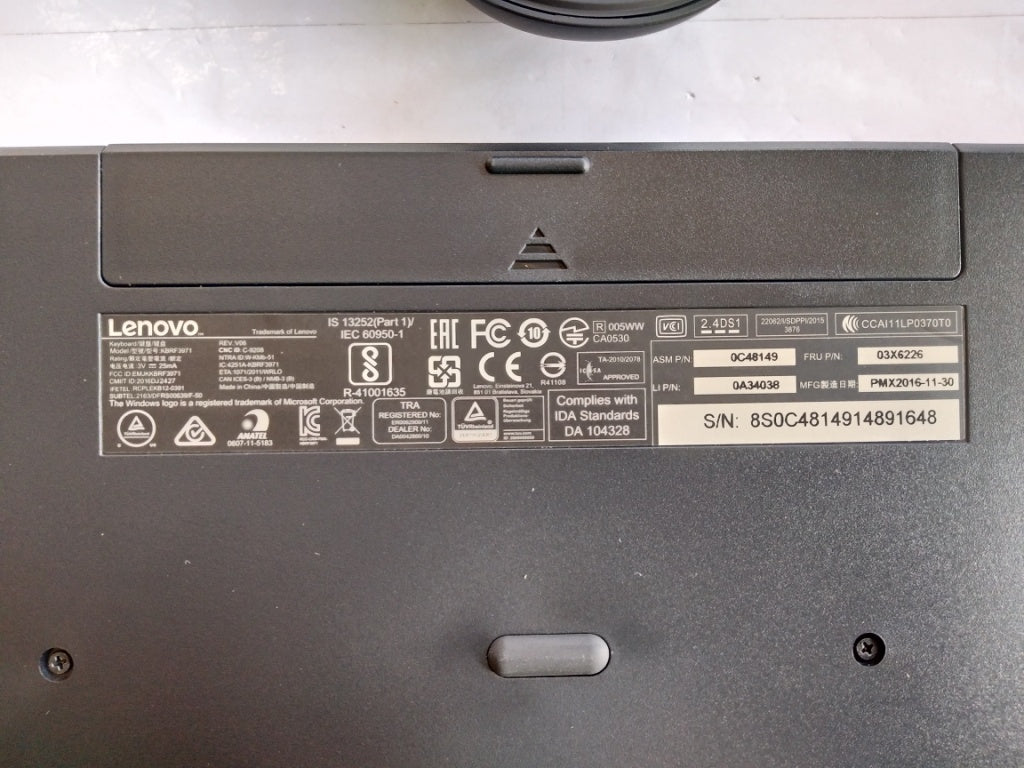 Lenovo Keyboard Mouse,Bg - 03X6226