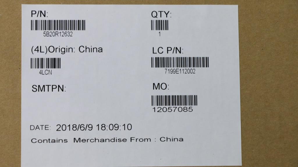 Lenovo Motherboard with i5-8250U, UMA Graphics, and Fingerprint - 5B20R12632