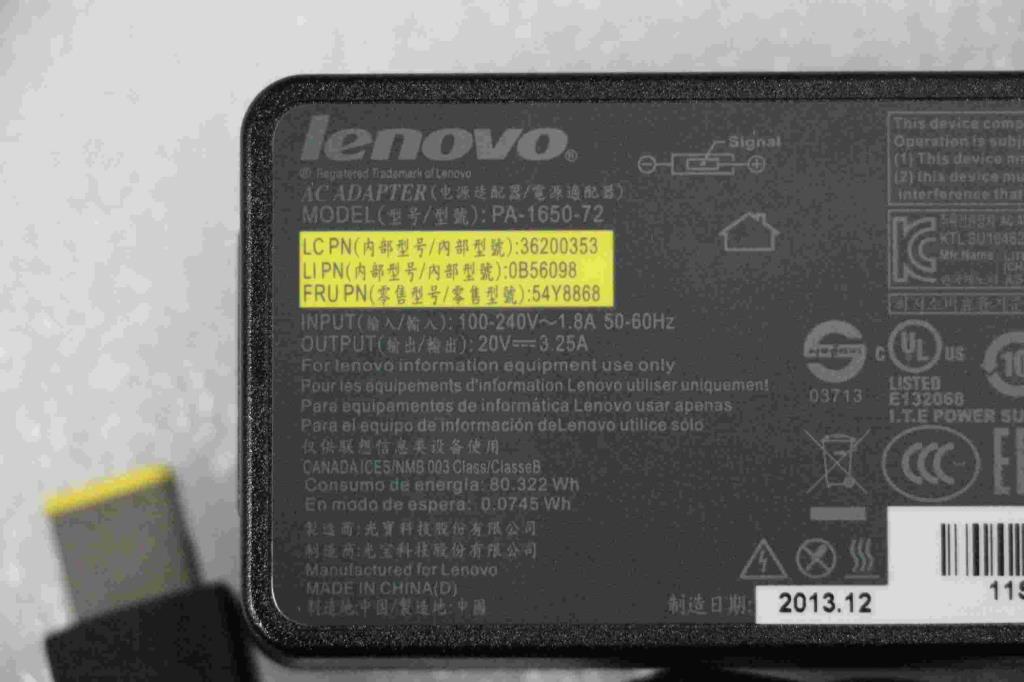 Lenovo Liteon Pa-1650-72Ia 65W Adapte - 36200353