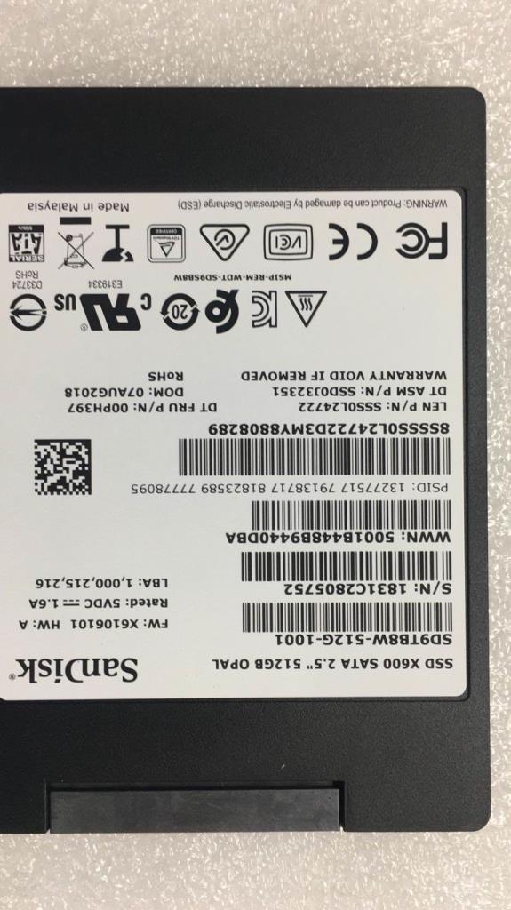 Lenovo 512G 257Mmsata6Gsdkopal - 00PH397