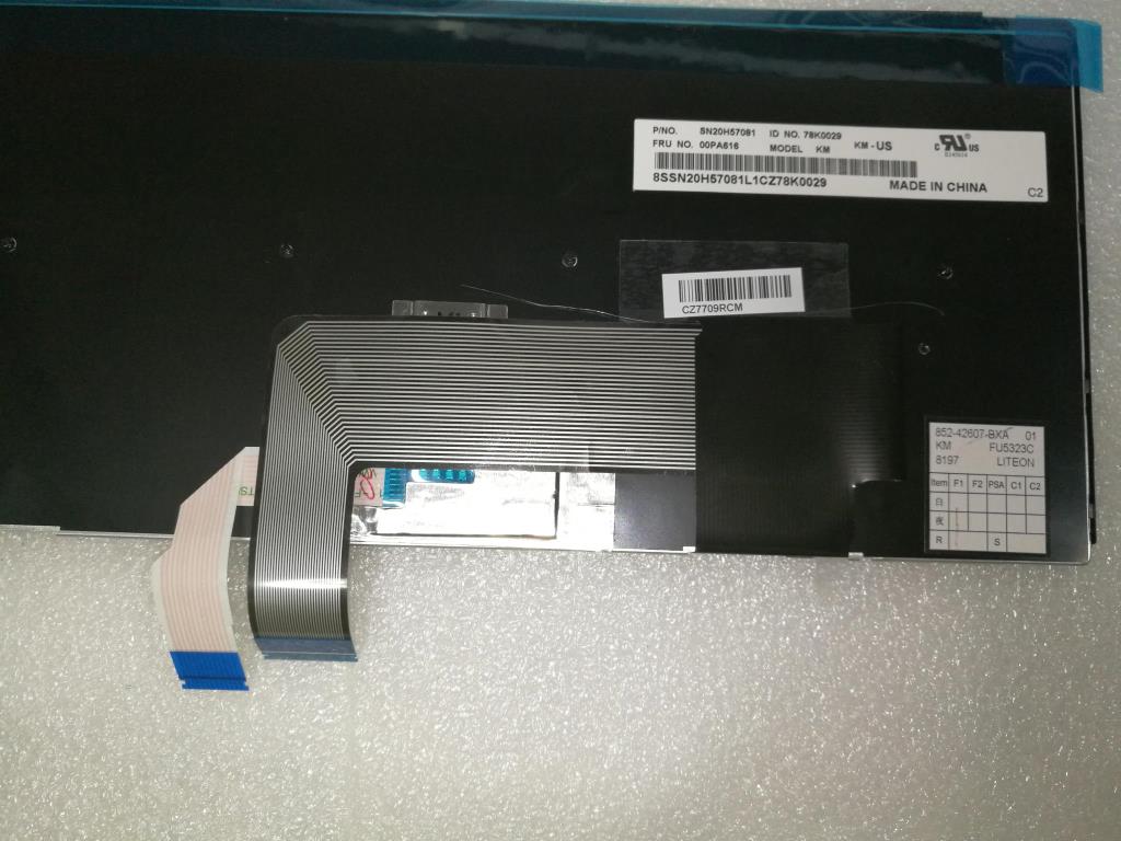 Lenovo Internal Keyboard, English, Non-Backlit - 00PA616