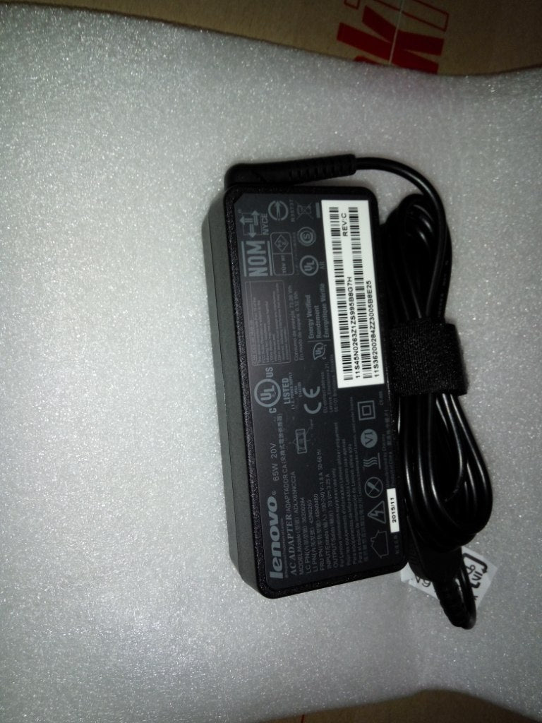 Lenovo 65W Rectangle AC Adapter, Black - 45N0263