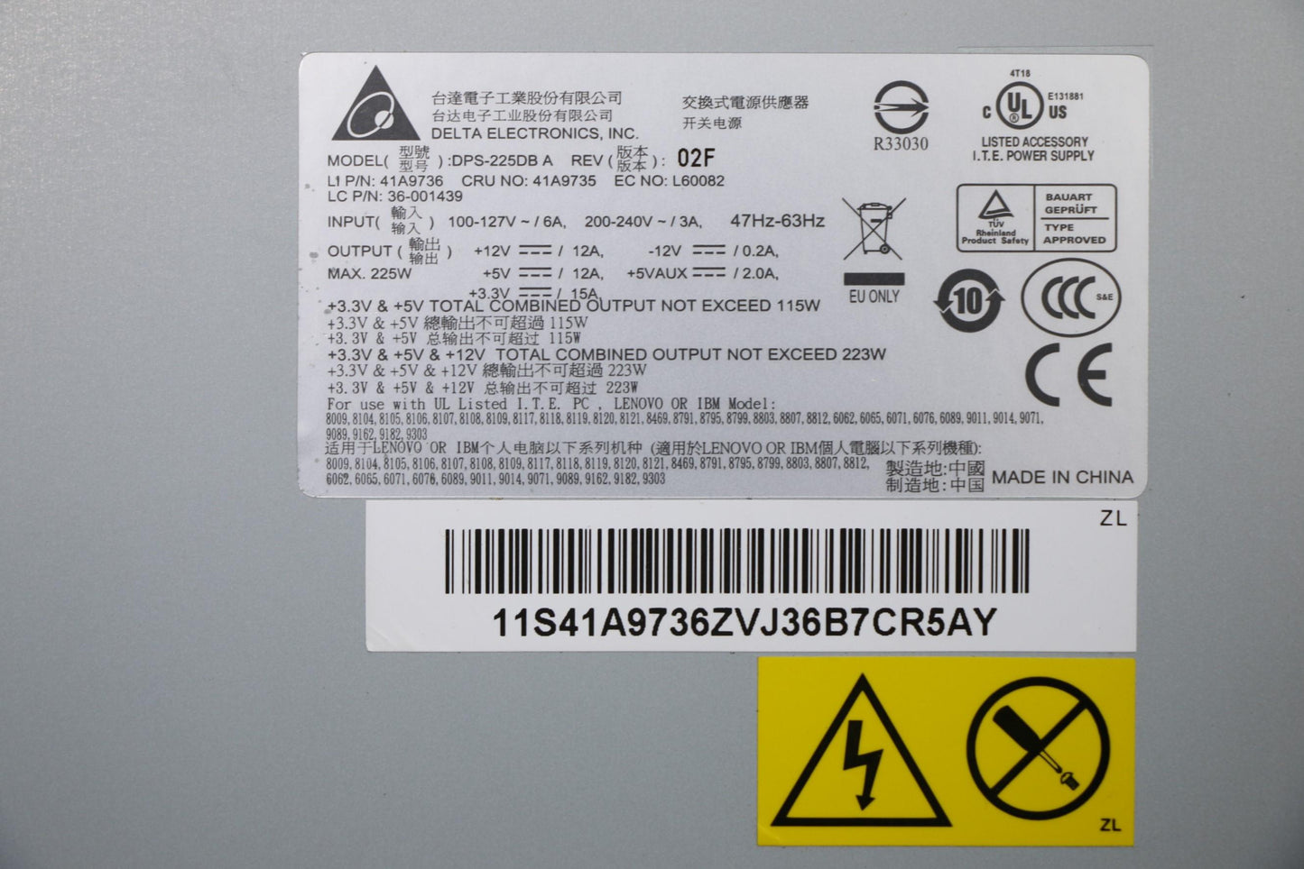 Lenovo Powersup Cru Power Supply - 41A9735