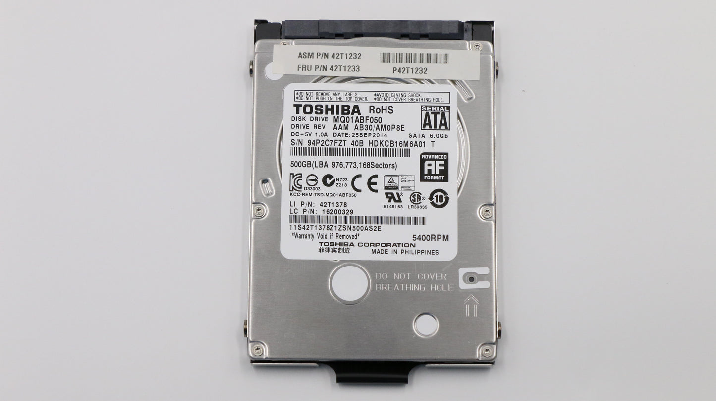 Lenovo Hd Hard Drives - 42T1233
