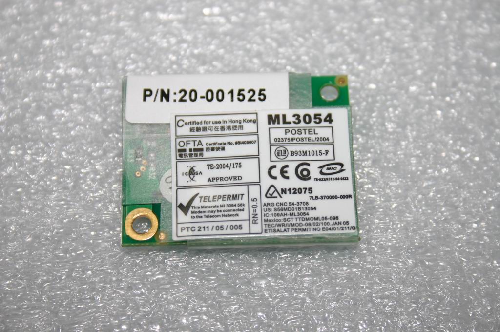 Lenovo Modem Card 56K Ml3054 - 20001525