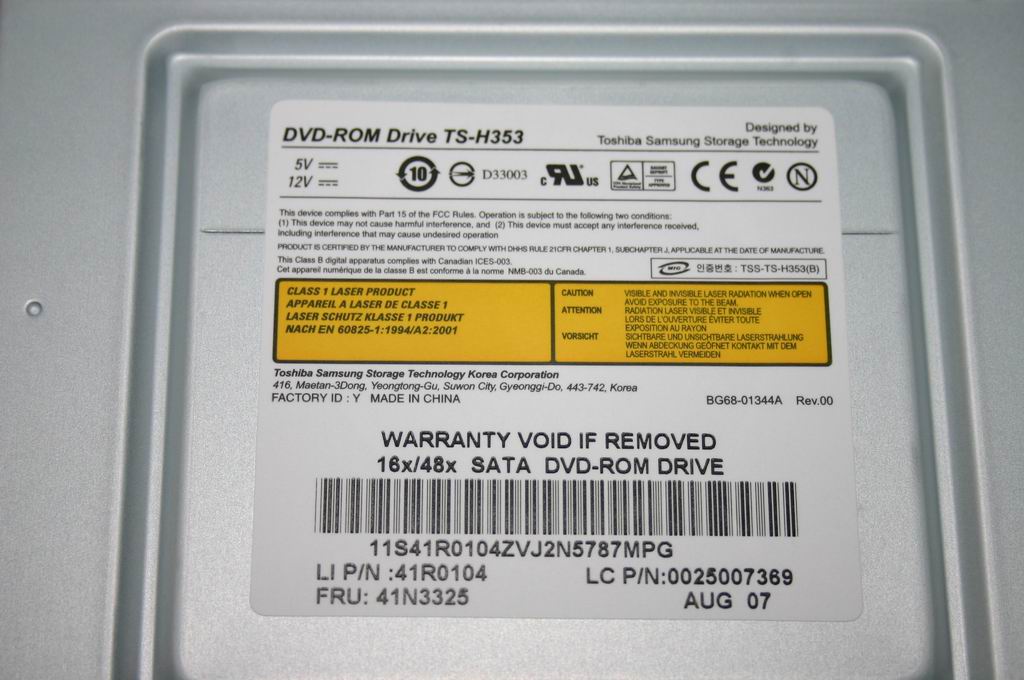 Lenovo Dvd Tsst 16X Ts-H353B Sata Bla - 25007369
