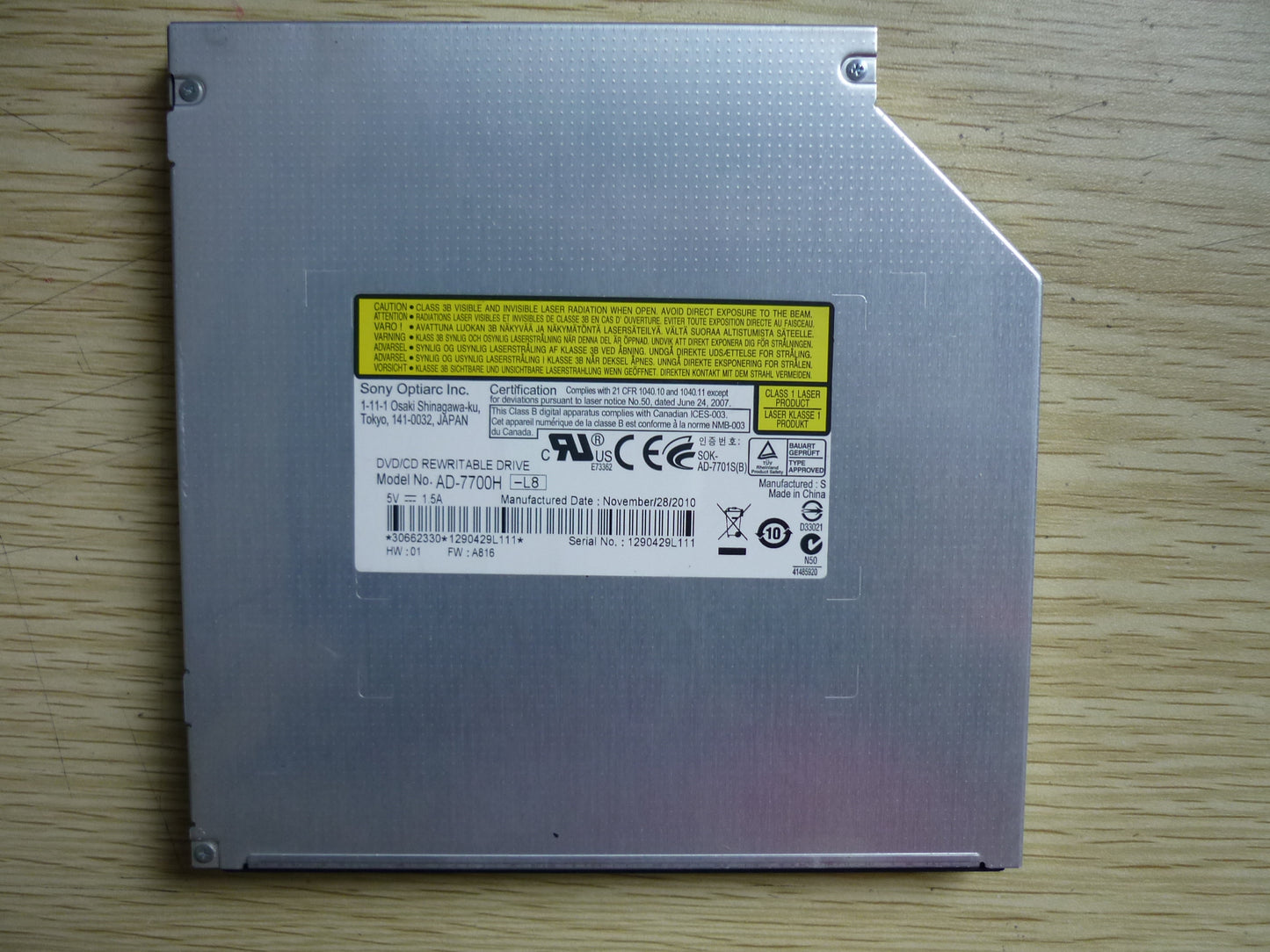 Lenovo Rambo Optiarc Ad-7700H Tray In - 25009572