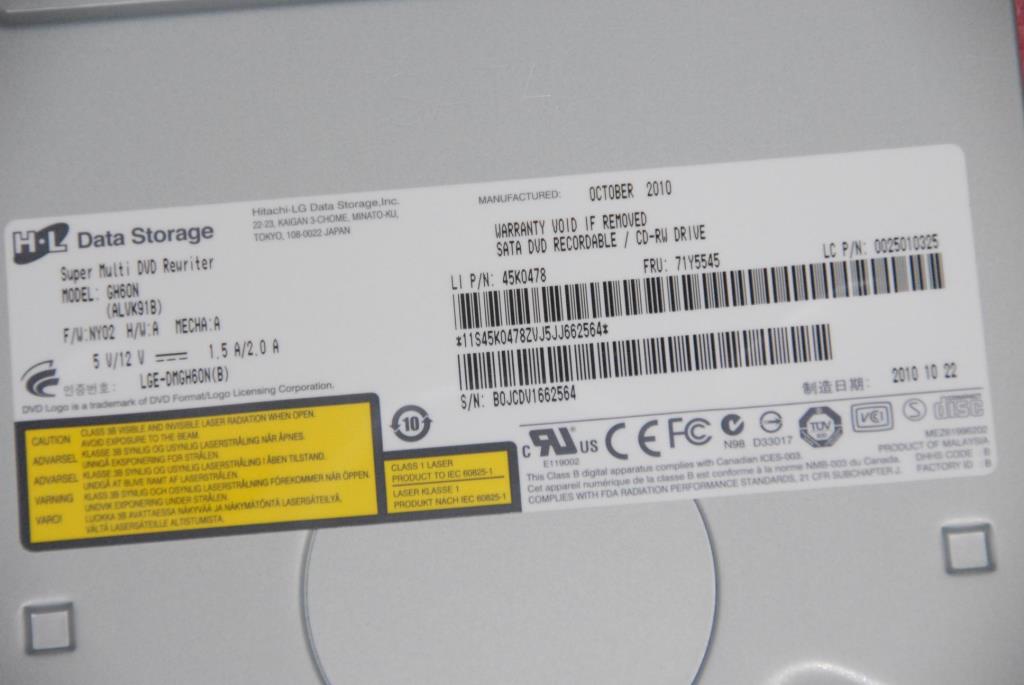 Lenovo Dvdrw Hlds 16Xgh60N Sata Black - 25010325