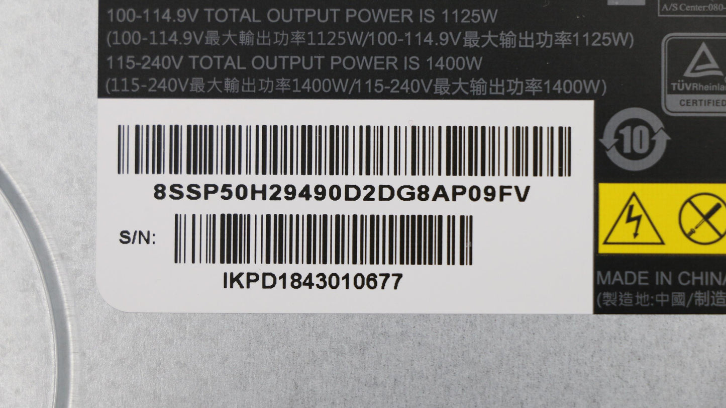 Lenovo 1400W 92% Efficiency Power Supply Unit - 54Y8978