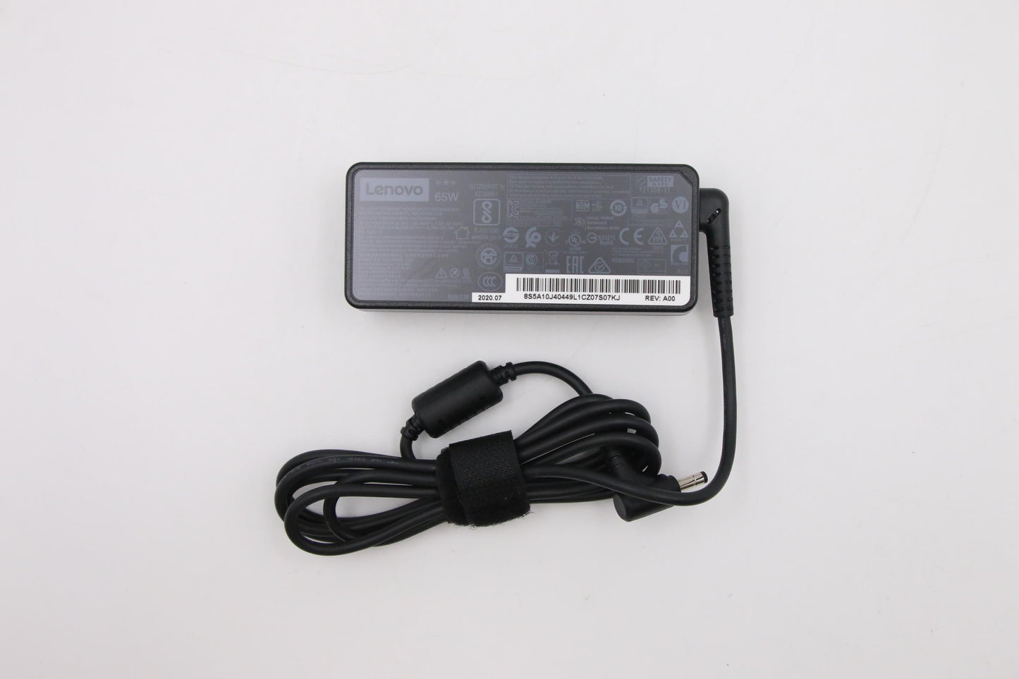 Lenovo Round AC Adapter, 65W, 3P, Black - 5A10J40449