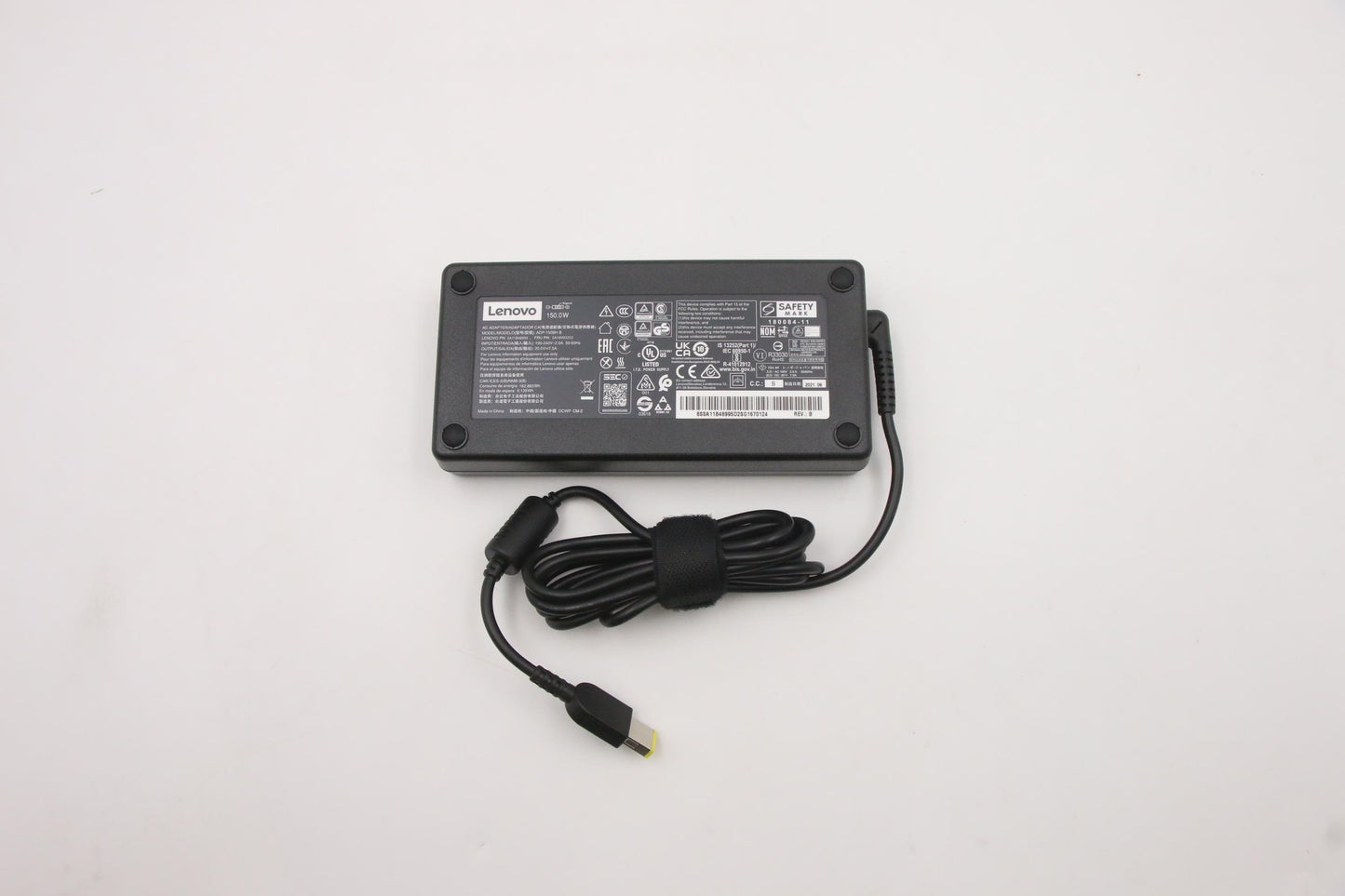 Lenovo 150W AC Adapter, Rectangle Connector, 3-Prong, Black - 5A10V03253