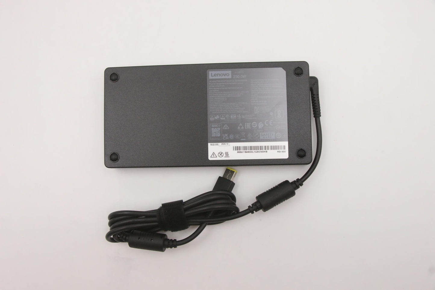 Lenovo AC Adapter, Rectangle, 230W, 3-prong, Black - 5A10V03256