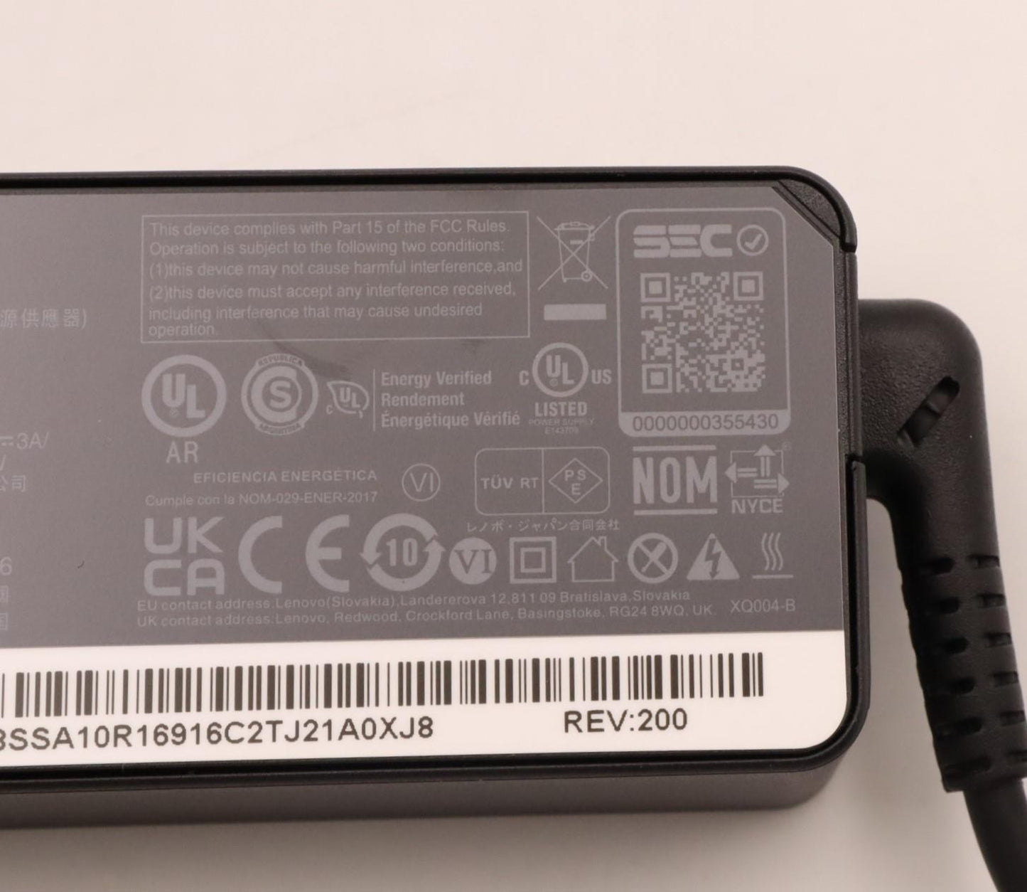 Lenovo 45W Power Delivery Adapter, Multi-Voltage 20/15/9/5V, 2-Pin, Worldwide - 02DL101