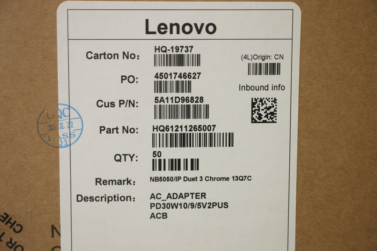 Lenovo AC Adapter, Type-C, 30W, 2P, US, Black - 5A11D96828