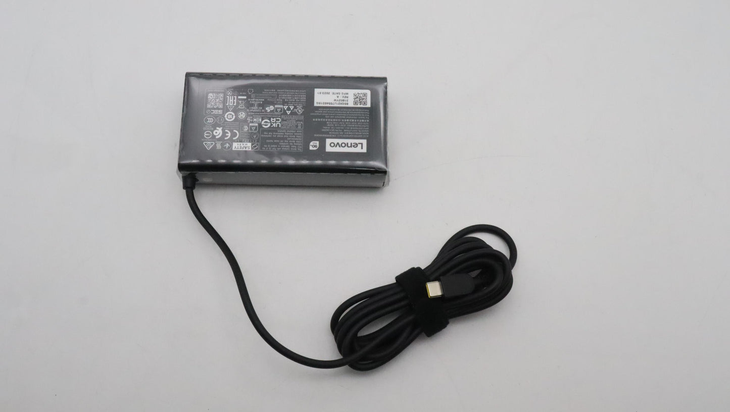 Lenovo 100W AC Adapter, Type-C, 3-Pin, Black - 5A11J62090