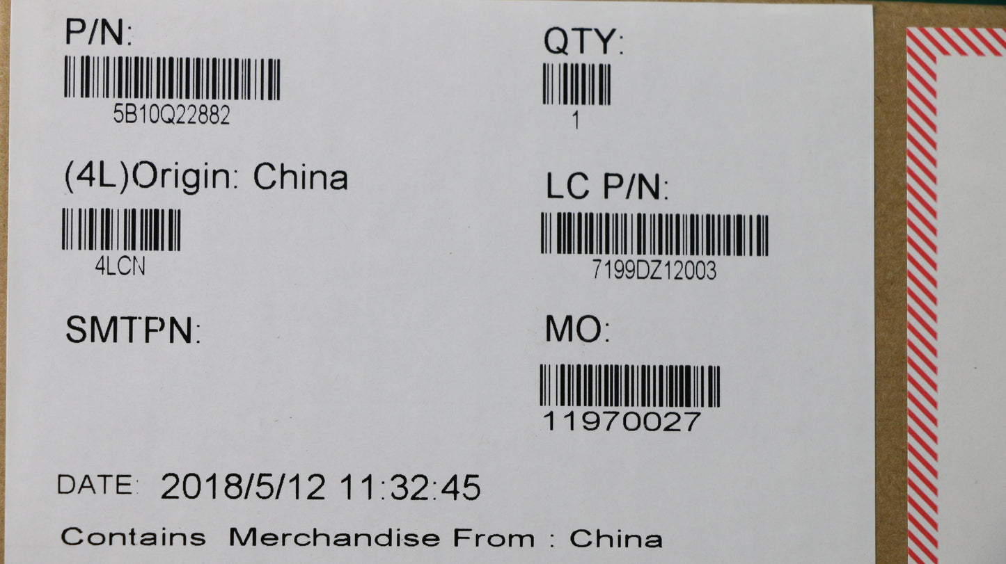 Lenovo Battery, 11.52V, 34Wh, 3-Cell, Rechargeable - 5B10Q22882