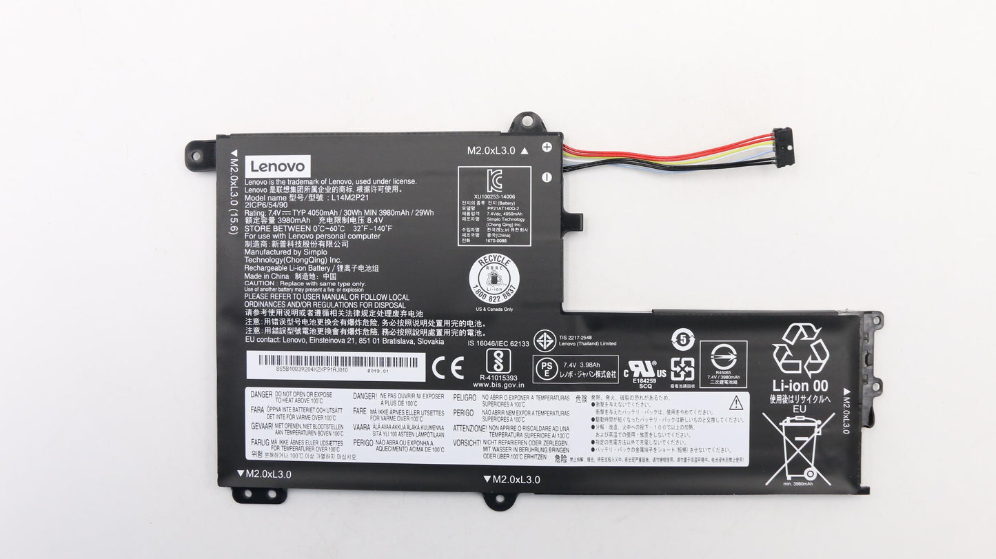 Lenovo Spa L14M2P21 74V30Wh2Cell Bty - 5B10Q39204