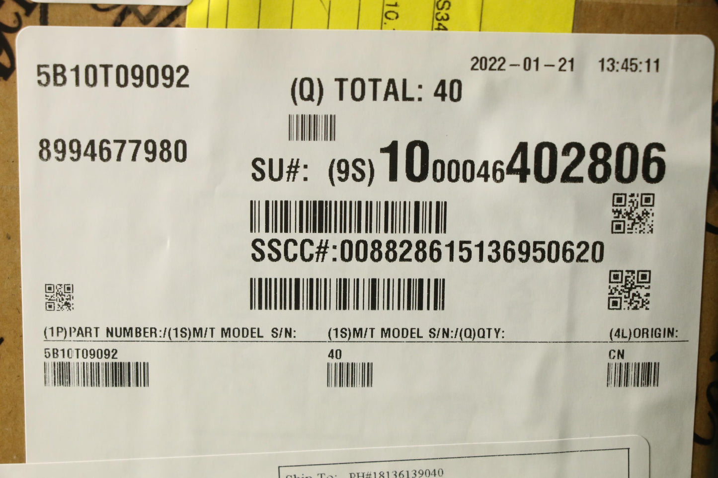 Lenovo Battery, 11.25V, 36Wh, 3-cell - 5B10T09092