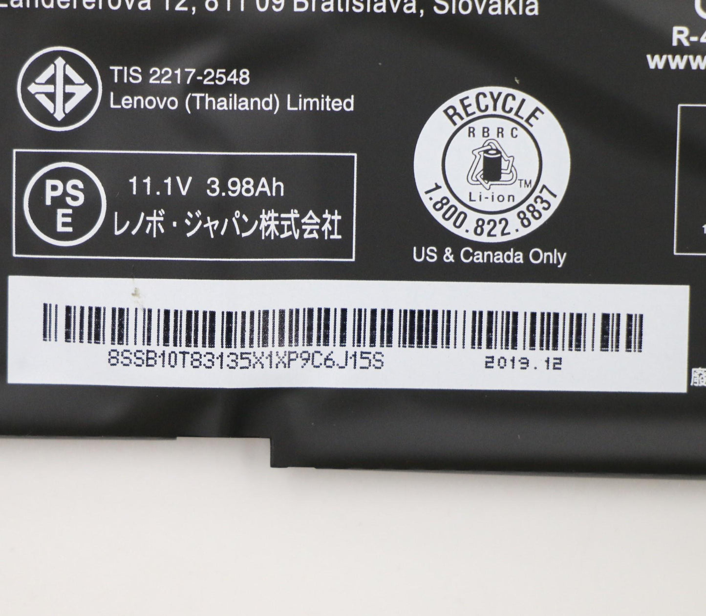 Lenovo 3-Cell Battery, 11.1V, 45Wh - 5B10W13892